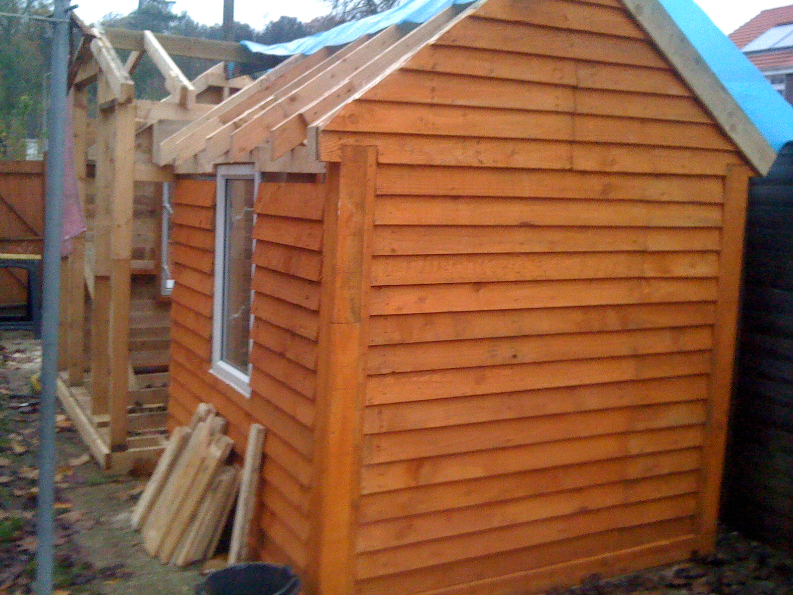 homemade shed from pallets